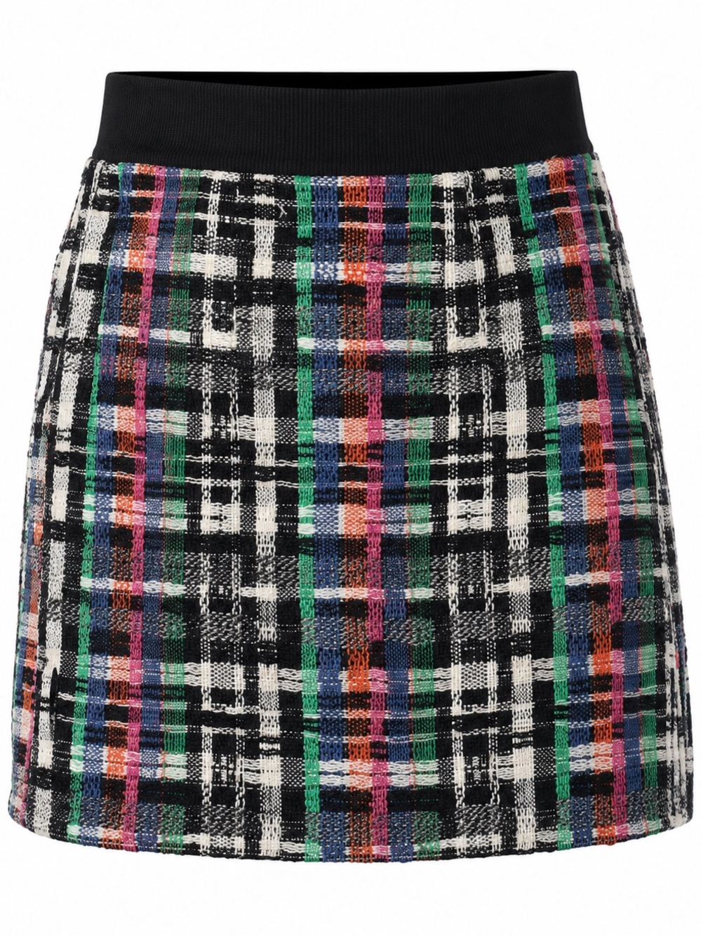 Milly Multi-Color Couture Tweed Mini Skirt Zip Back Size 4